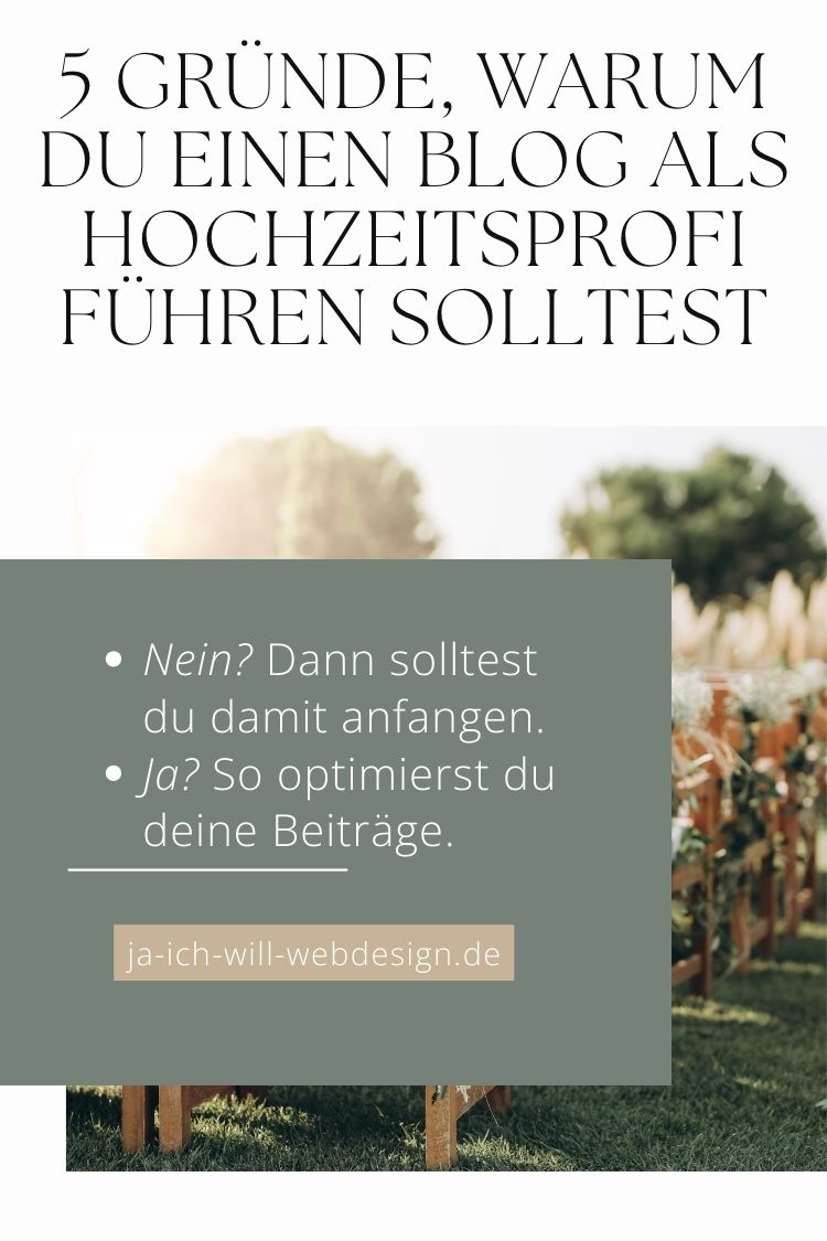 5 Gründe, warum du einen Blog als Hochzeitsprofi führen solltest